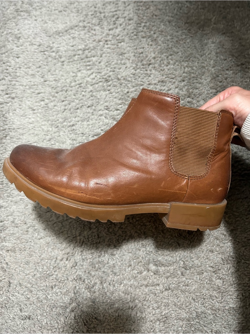 Sorel Tan Leather Chelsea Boot